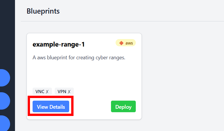 The 'View Details' button on a blueprint card.